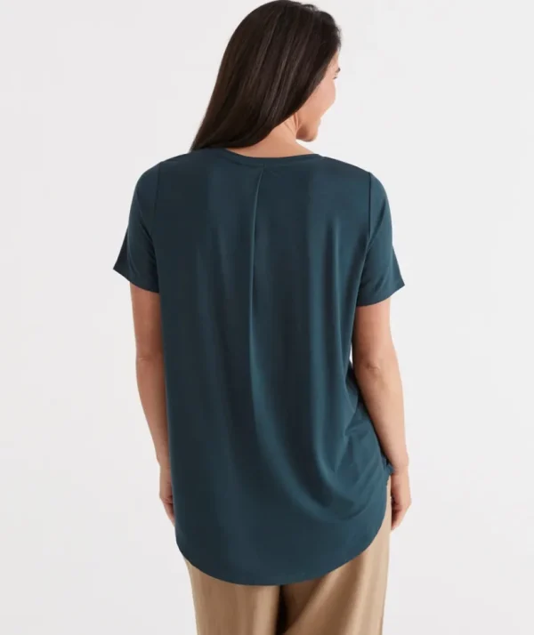 Sussan Pleat Back Tee-Women T-Shirts & Tanks
