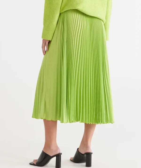Sussan Pleat Curve Hem Skirt-Women Skirts