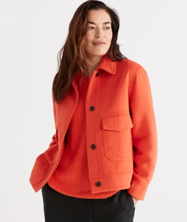 Sussan Pocket Detail Carcoat-Women Jackets & Coats