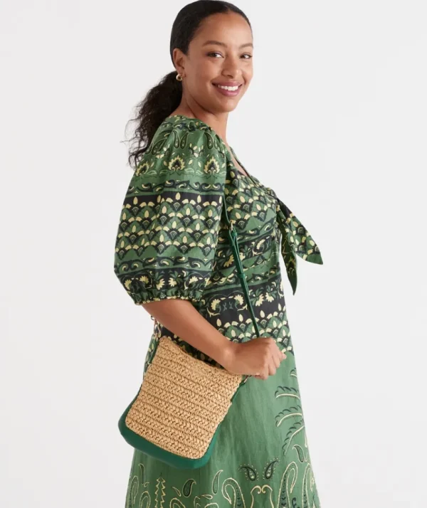 Sussan Raffia Crossbody Bag-Women Bags