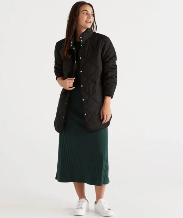 Sussan Rib Knit Dress-Women Dresses