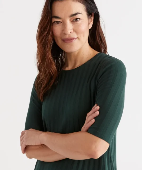 Sussan Rib Knit Dress-Women Dresses