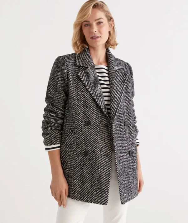 Sussan Salt And Pepper Jacket-Women Jackets & Coats