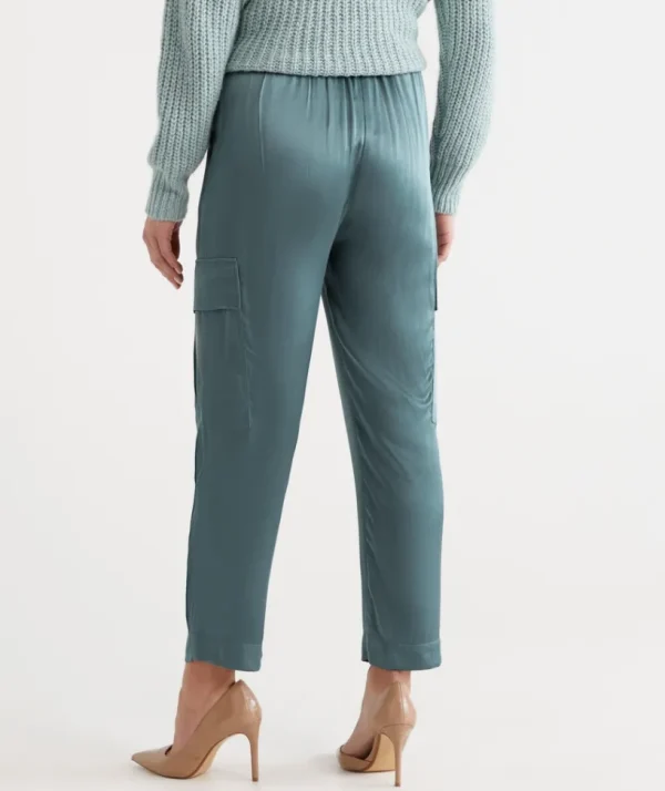 Sussan Satin Cargo Pant-Women Pants