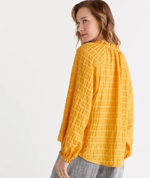 Sussan Self Check Top-Women Shirts