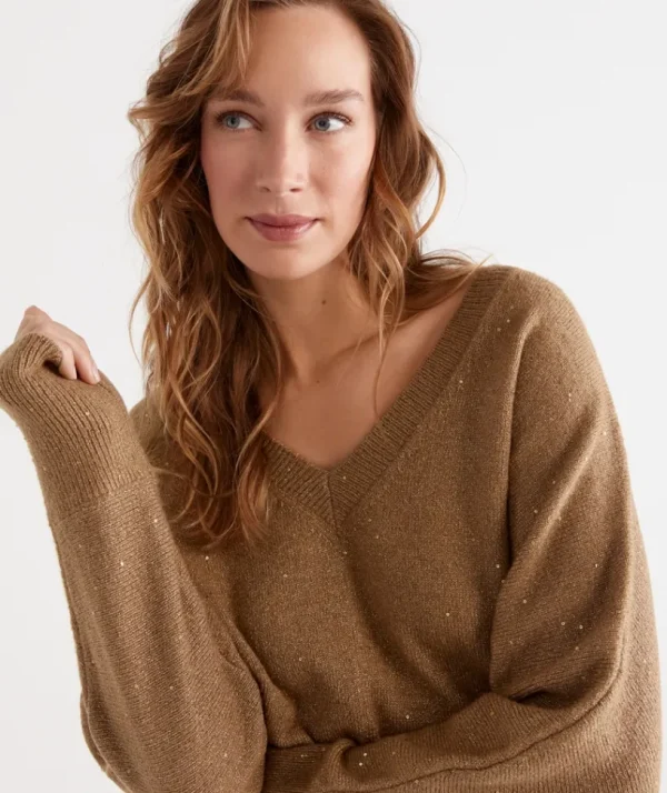 Sussan Sequin Knit-Women Knitwear