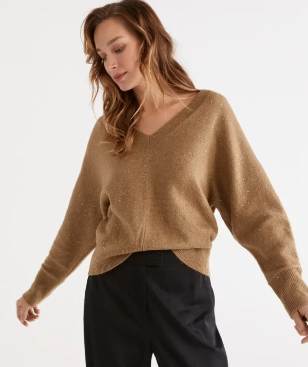 Sussan Sequin Knit-Women Knitwear