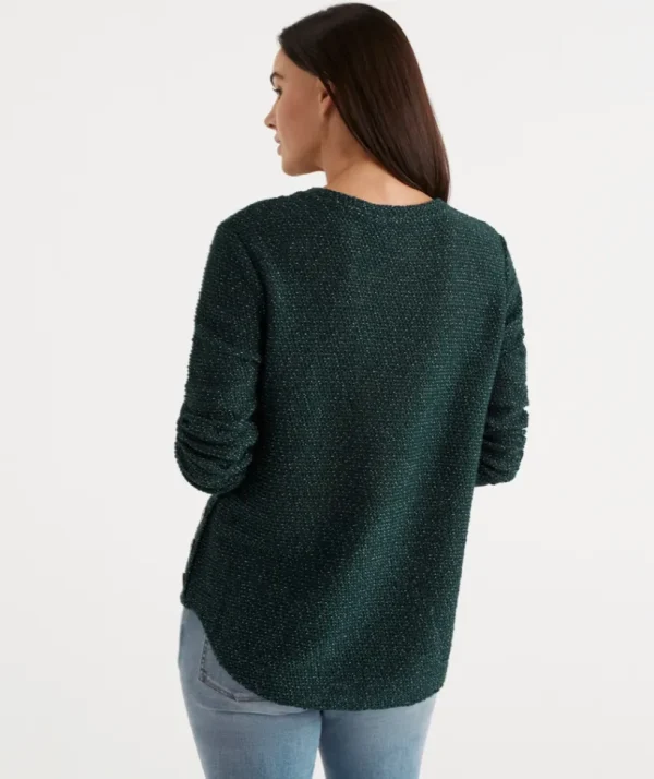 Sussan Side Button Textured Top-Women Tops