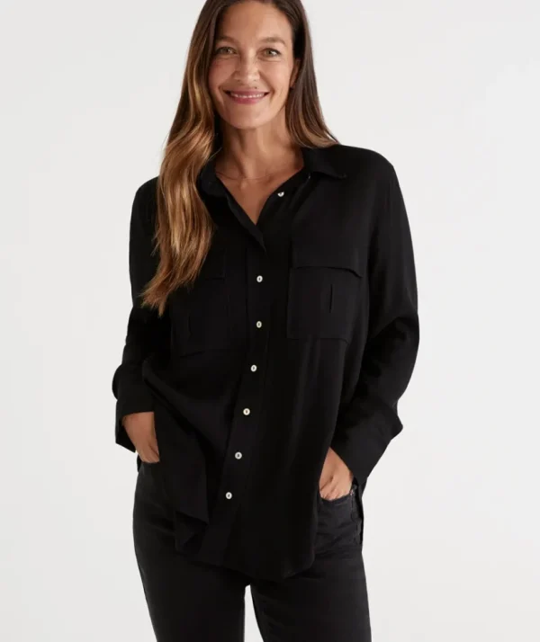 Sussan Soft Utility Shirt-Women Shirts