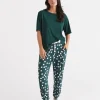 Sussan Spot Contrast Knit Harem Pyjama Pant-Women Pyjama Bottoms