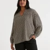 Sussan Stamp Geo Top-Women Shirts