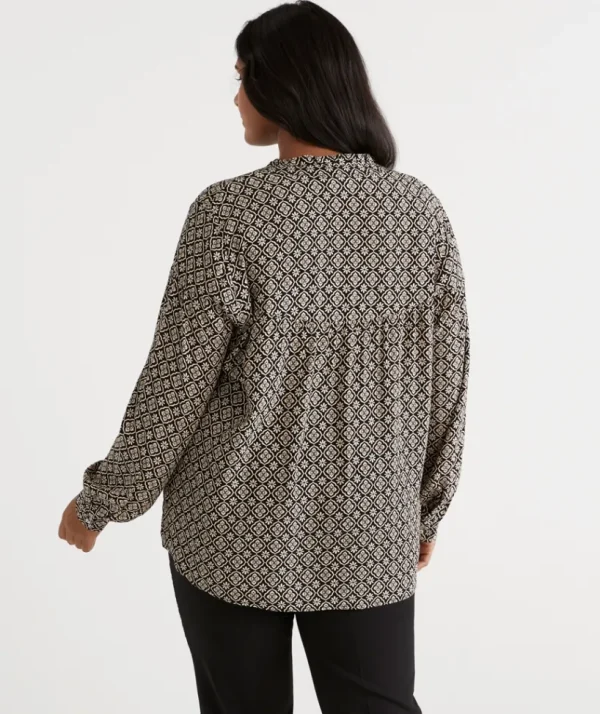 Sussan Stamp Geo Top-Women Shirts