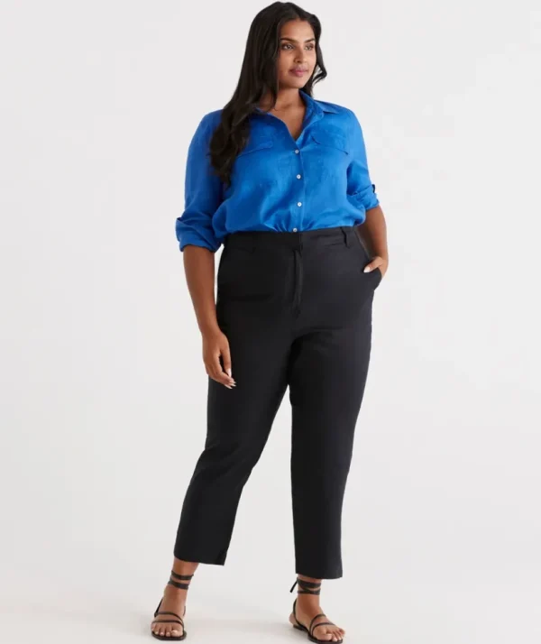 Sussan Tapered Linen Pant-Women Pants