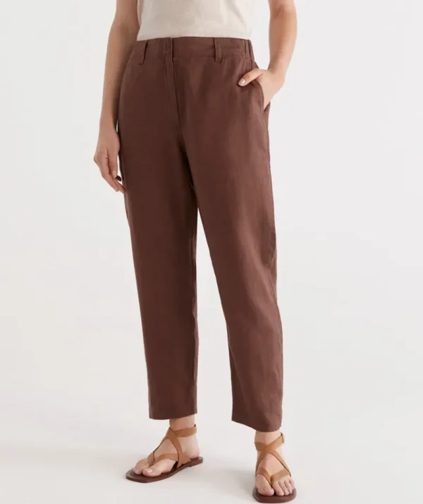 Sussan Tapered Linen Pant-Women Pants
