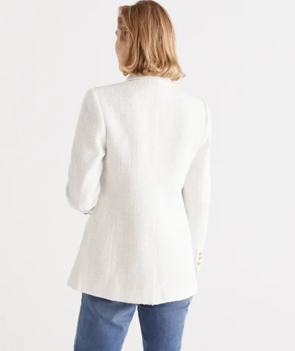 Sussan Textured Blazer-Women Jackets & Coats