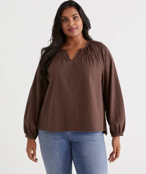 Sussan Textured Blouse-Women Shirts