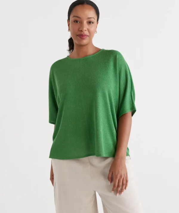 Sussan Textured Dolman Top-Women Tops