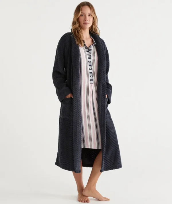 Sussan Textured Gown-Women Dressing Gowns