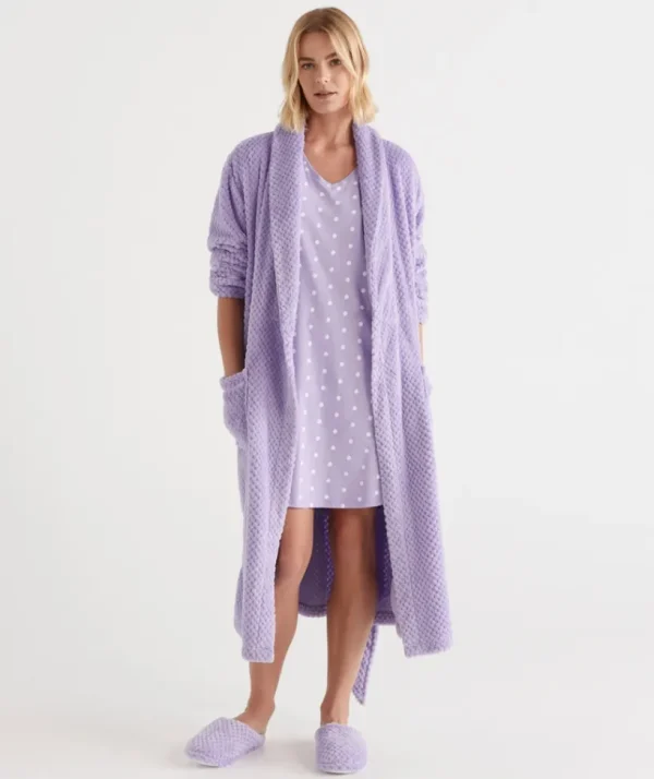 Sussan Textured Gown-Women Dressing Gowns