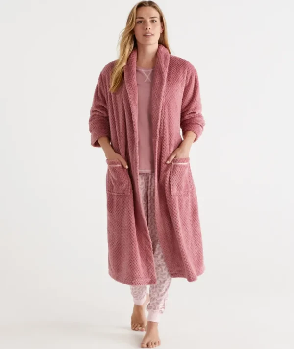 Sussan Textured Gown-Women Dressing Gowns