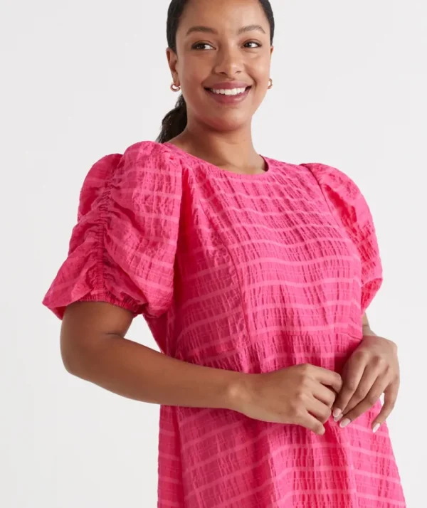 Sussan Textured Midi Dress-Women Dresses