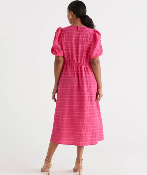 Sussan Textured Midi Dress-Women Dresses