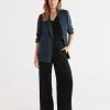 Sussan Textured Wide Leg Pant-Women Pants
