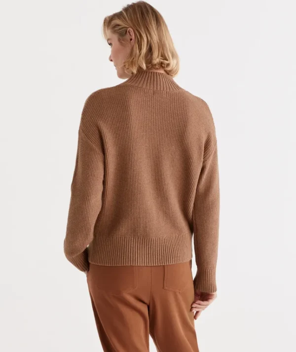 Sussan Tuck Stitch Pullover-Women Knitwear