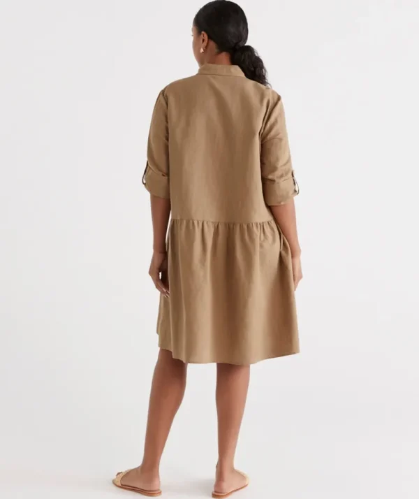 Sussan Utility Shirt Dress-Women Dresses