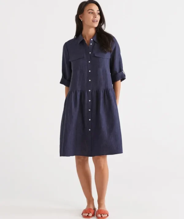 Sussan Utility Shirt Dress-Women Dresses